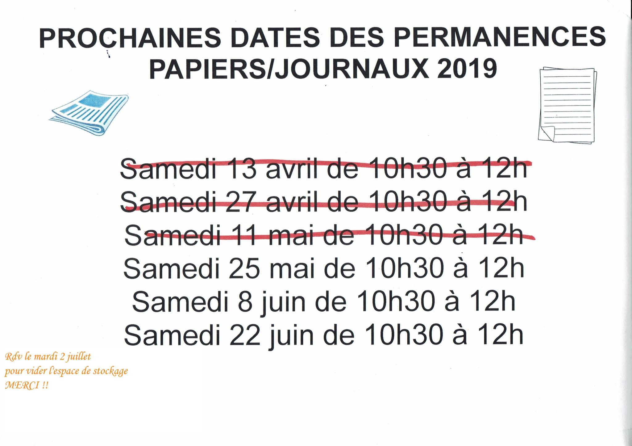 permanences papiers 2019